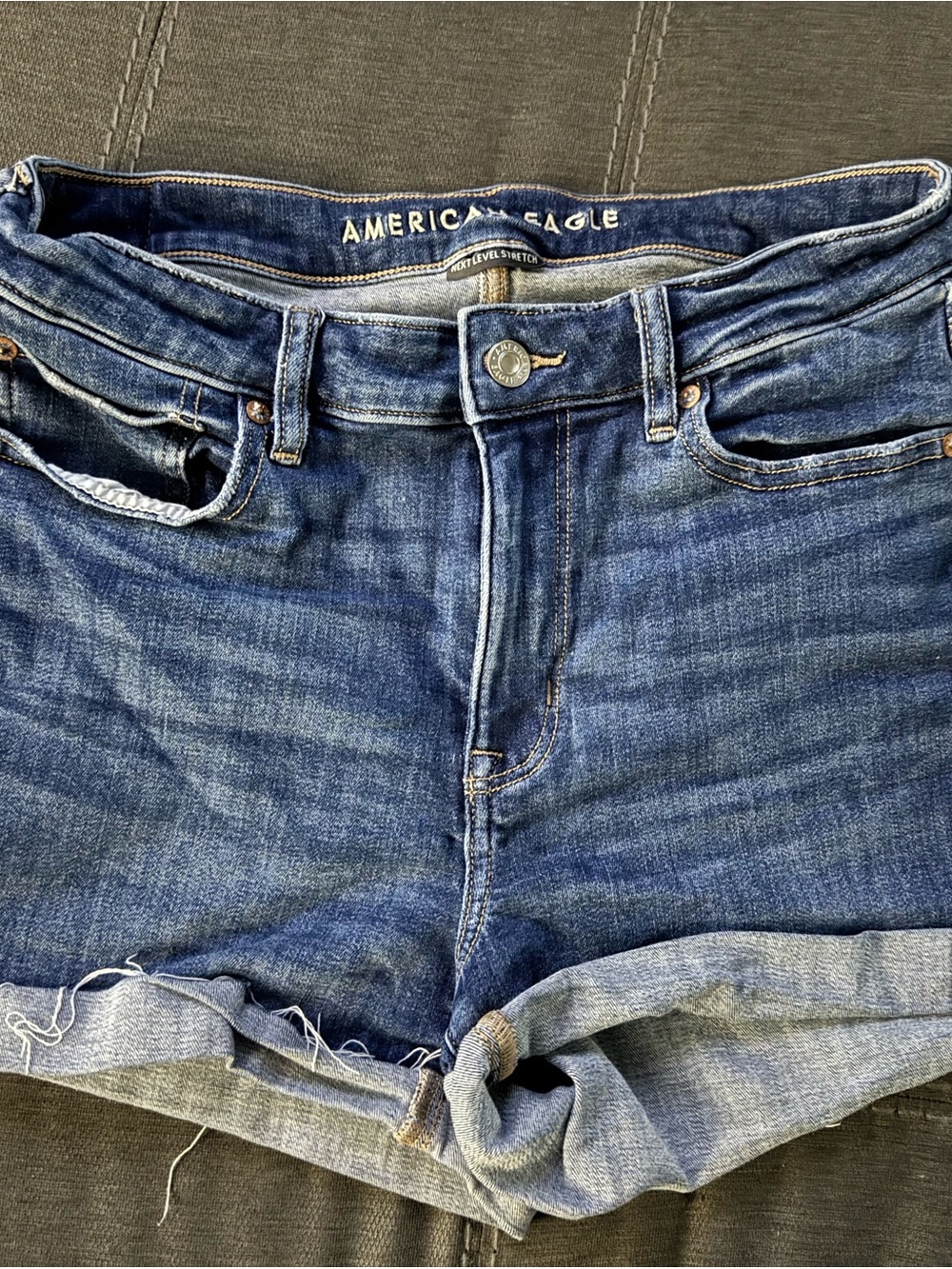 American Eagle Outfitters Dark Blue Denim Jean Shorts